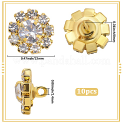 10Pcs 1-Hole Zinc Alloy Shank Buttons&nbsp;BUTT-GF0004-18