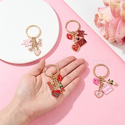 Valentine's Day Alloy Enamel Keychain&nbsp;KEYC-YW00185-01