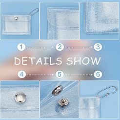 Transparent PVC Coin Wallet with Glitter Powders&nbsp;ABAG-WH0044-29