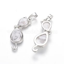 Natural & Synthetic Mixed Stone Kitten Pendants&nbsp;G-J386-E