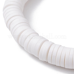 Polymer Clay Heishi Surfer Stretch Bracelet with Acrylic Butterfly Charms&nbsp;BJEW-JB09915-02