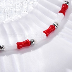 304 Stainless Steel Beaded Bracelets for Women&nbsp;BJEW-M056-05P
