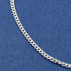 925 Sterling Silver Curb Chain Bracelets for Women&nbsp;BJEW-E101-01S-10