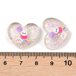 Printed Translucent Epoxy Resin Cabochons&nbsp;RESI-XCP0002-63B