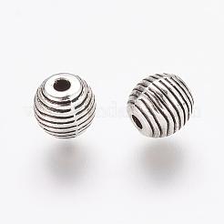 Tibetan Style Alloy Beehive Beads&nbsp;X-PALLOY-6662-AS-RS