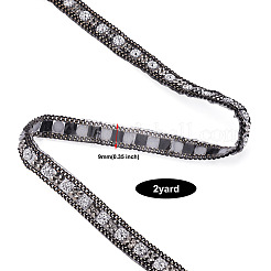 Hotfix with Two Rows Rhinestone&nbsp;DIY-BT0001-30