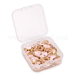 80Pcs 8 Style Light Gold Alloy Enamel Pendants&nbsp;ENAM-LS0001-69