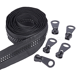 Nylon Closed-end Zipper and Resin Zipper Sliders Zipper Head&nbsp;DIY-BC0011-68