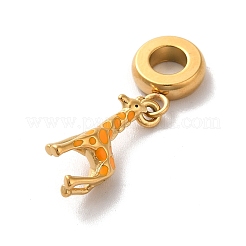 Ion Plating(IP) 304 Stainless Steel Enamel European Dangle Charms&nbsp;STAS-G308-04G