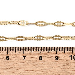 304 Stainless Steel Dapped Cable Chain Necklaces&nbsp;STAS-O053-28G