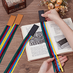 4Pcs 2 Styles PU Leather Bookmark&nbsp;AJEW-AR0004-89