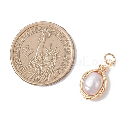 Natural Cultured Freshwater Pearl Potato Pendants&nbsp;PALLOY-JF04767