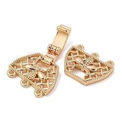 Brass Fold Over Clasps&nbsp;KK-N254-117G-02