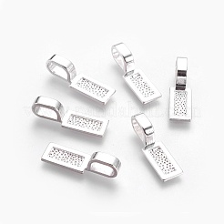 Tibetan Style Alloy Glue-on Flat Pad Bails&nbsp;TIBE-4710-S-NR