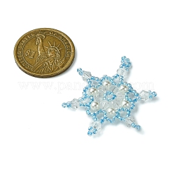 Christmas Seed Beads Beaded Charms&nbsp;PALLOY-MZ00300-02