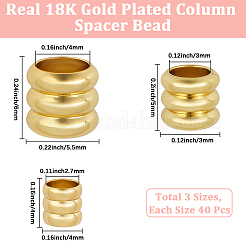 120Pcs 3 Styles Rack Plating Brass Beads&nbsp;KK-BBC0023-42