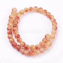 Two Tone Natural Jade Bead Strands&nbsp;X-G-R165-8mm-02