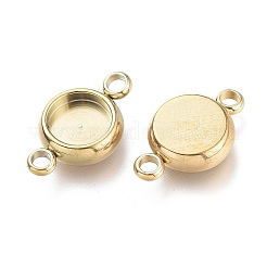 Ion Plating(IP) 304 Stainless Steel Cabochon Connector Settings&nbsp;STAS-I161-03B-G