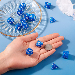 2 Sets Resin Polyhedral Dice Pendants Set&nbsp;RESI-TA0003-18C