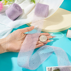 2Rolls Polyester Hot-fix Rhinestone Raw Edges Ribbon&nbsp;OCOR-TA0003-95C