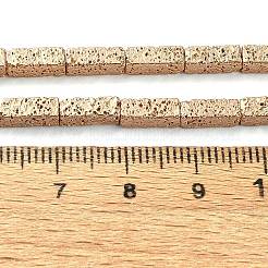 Electroplated Natural Lava Rock Beads Strands&nbsp;G-I360-K04-02