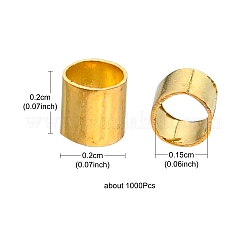 Brass Crimp Beads&nbsp;KK-YW0002-02G