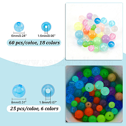 1020Pcs 24 Styles Luminous Acrylic Beads&nbsp;MACR-PH0001-61