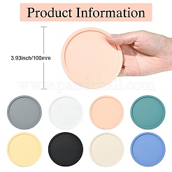 8 Pcs 8 Colors Silicone drainage insulation coaster with marble pattern&nbsp;ST-CJ0008-10
