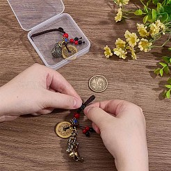 2Pcs 2 Styles Brass Pendant Decorations&nbsp;HJEW-PH0001-91