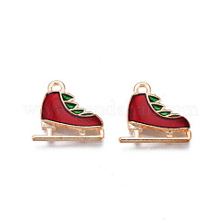 Christmas Alloy Enamel Pendants&nbsp;ENAM-Q442-56