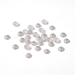 Silver Color Flower Brass Bead Spacer Caps&nbsp;X-EC131-S