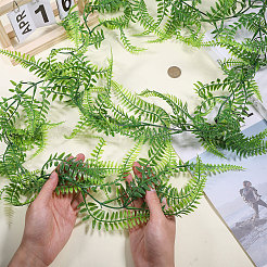 Plastic Artificial Persian leaf Rattan&nbsp;DIY-WH0671-112