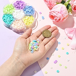 68G 7 Colors Handmade Polymer Clay Beads&nbsp;CLAY-YW0002-21