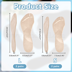 4 Pairs 2 Styles Cloth & Silicone Self-Adhesive Heel Grips&nbsp;AJEW-AR0005-43B