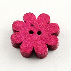 2-Hole Dyed Wooden Buttons&nbsp;BUTT-R031-220