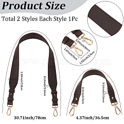 2Pcs 2 Styles PU Leather Bag Handles&nbsp;DIY-CL0002-67B