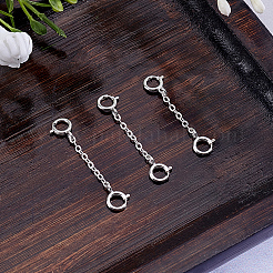 3Pcs Sterling Silver Chain Extender&nbsp;STER-BBC0009-70B