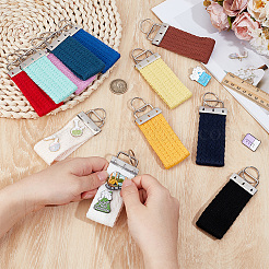 12Pcs Polycotton Keychain&nbsp;KEYC-BC00002