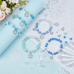 DIY Snowflake Charm Bracelet Making Kits&nbsp;DIY-SC0032-02