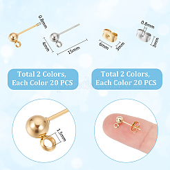 304 Stainless Steel Stud Earring Findings&nbsp;STAS-UN0015-39