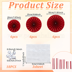 6Pcs Paper Fans Flower for Wedding Birthday Carnival Welcome Party Decorations&nbsp;DIY-WH0504-964
