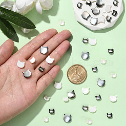 16Pcs 4 Styles Natural White Shell & Black Lip Shell Beads&nbsp;SSHEL-SC0001-35