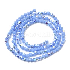 AB Color Plated Opaque Glass Beads Strands&nbsp;GLAA-G127-02D