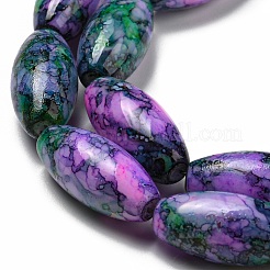 Baking Paint Glass Beads Strands&nbsp;DGLA-S115-22x10-S17