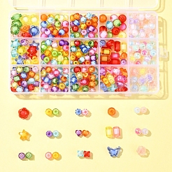 15 Styles Transparent Acrylic Beads&nbsp;TACR-FS0001-49