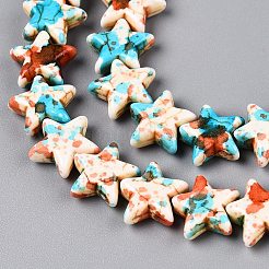 Spray Painted Synthetic Turquoise Beads Strands&nbsp;LS-UNKW-T001-11I