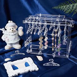 Assembled Transparent Acrylic Earring Display Stands&nbsp;EDIS-WH0021-12