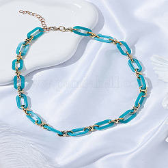 1Pc Acrylic Oval Link Chain Necklaces for Women&nbsp;NJEW-LP0002-96A