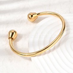 304 Stainless Steel Cuff Bangles&nbsp;BJEW-P387-02G