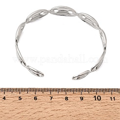 304 Stainless Steel Mariner Chain Cuff Bangles for Women&nbsp;SA-CBA82C8-07P